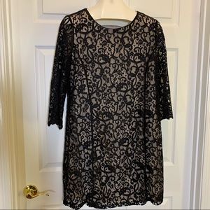 H & M Black Lace Dress Size L